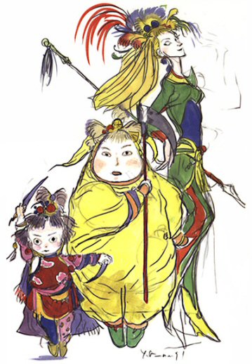 Amano FFIV Magus Sisters