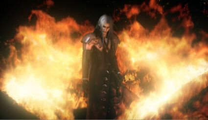 Sephiroth in the flames